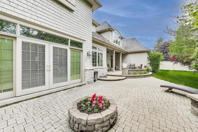 724 Becker Rd, Glenview, IL 60025 - view of patio featuring french doors