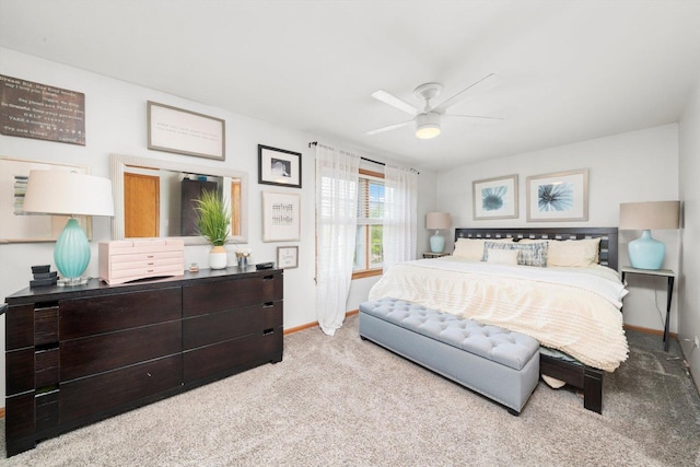 6235 S Knox Ave Unit K, Chicago, IL 60629 - carpeted bedroom with baseboards and ceiling fan