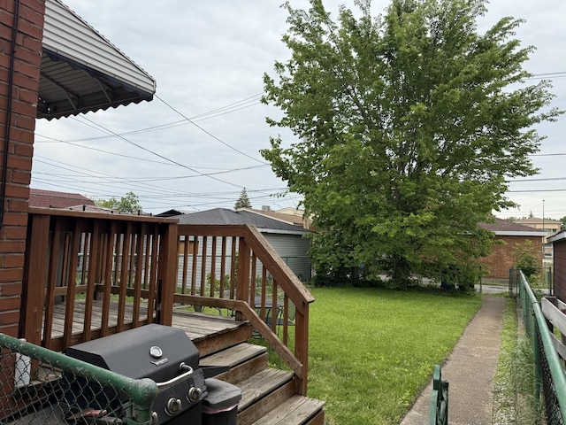 11247 S S Ave L, Chicago, IL 60617 - view of yard featuring a wooden deck