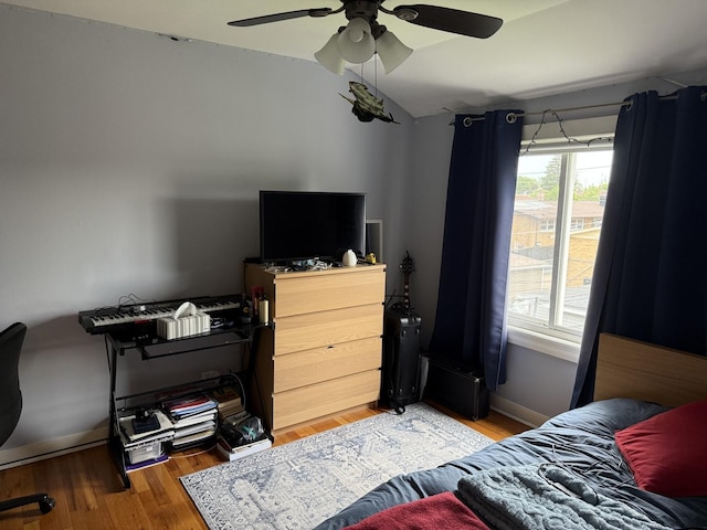 11247 S S Ave L, Chicago, IL 60617 - bedroom with wood finished floors, ceiling fan, and vaulted ceiling