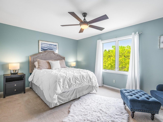 11546 Ridgecrest Dr, Roscoe, IL 61073 - carpeted bedroom with baseboards and a ceiling fan