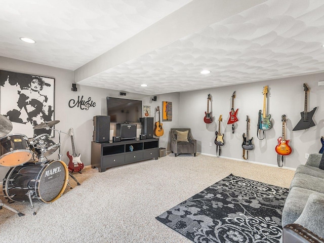 11546 Ridgecrest Dr, Roscoe, IL 61073 - living room with carpet flooring and recessed lighting