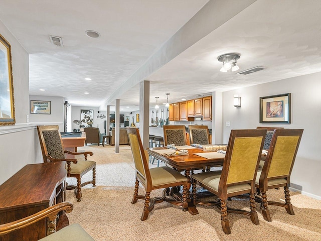 11546 Ridgecrest Dr, Roscoe, IL 61073 - dining room with light carpet and recessed lighting