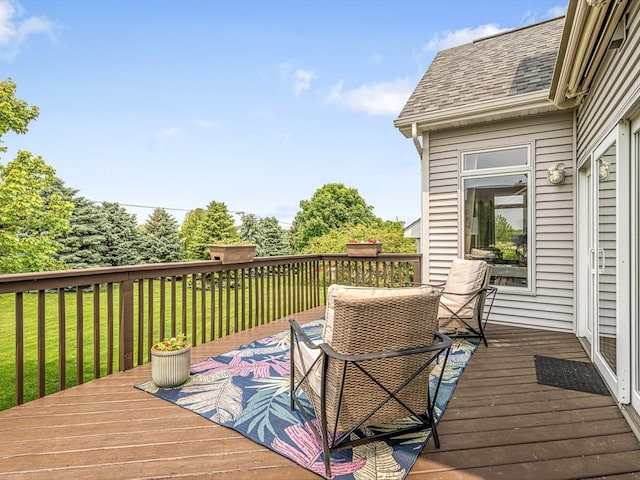 11546 Ridgecrest Dr, Roscoe, IL 61073 - wooden deck with a yard