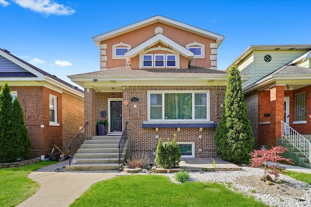 5151 W Fletcher St, Chicago, IL 60641 - view of front of house with brick siding and a shingled roof