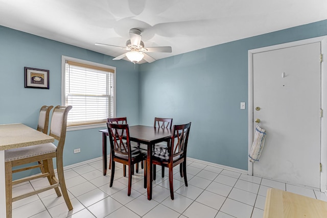 4730 N Hermitage Ave Unit 2F, Chicago, IL 60640 - dining room with a ceiling fan and baseboards