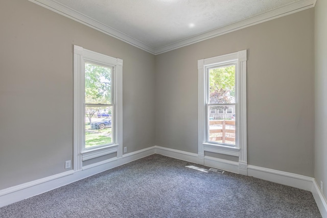 324 W Sumner St, Streator, IL 61364 - unfurnished room with crown molding, carpet, healthy amount of natural light, and baseboards