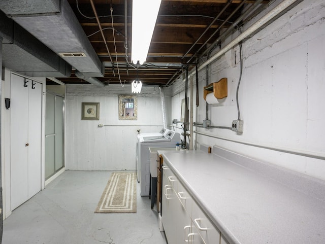 55 S Elmwood Ave, Palatine, IL 60074 - washroom featuring washer and dryer and cabinet space