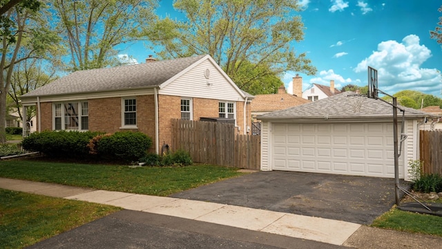 55 S Elmwood Ave, Palatine, IL 60074 - view of front of house with a garage, brick siding, and a chimney
