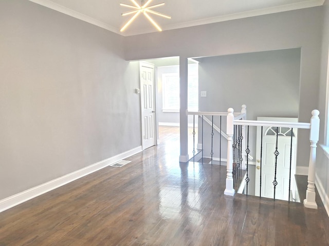 8732 S Laflin St, Chicago, IL 60620 - unfurnished room with wood finished floors, ornamental molding, and baseboards