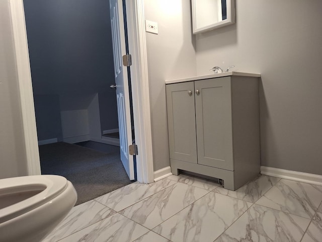 8732 S Laflin St, Chicago, IL 60620 - bathroom with vanity, baseboards, and toilet
