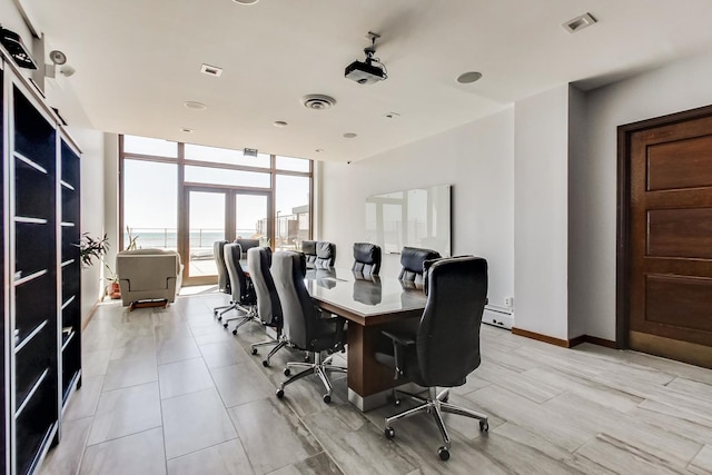 6325 N Sheridan Rd Unit 608, Chicago, IL 60660 - office area with floor to ceiling windows