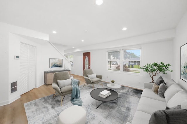 163 Queenswood Rd, Bolingbrook, IL 60440 - living room with recessed lighting, wood finished floors, and baseboards