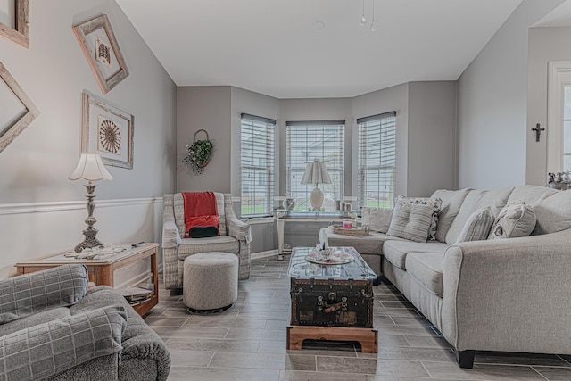 303 Capitol Dr Unit A, Sugar Grove, IL 60554 - living room with wood tiled floors and baseboards