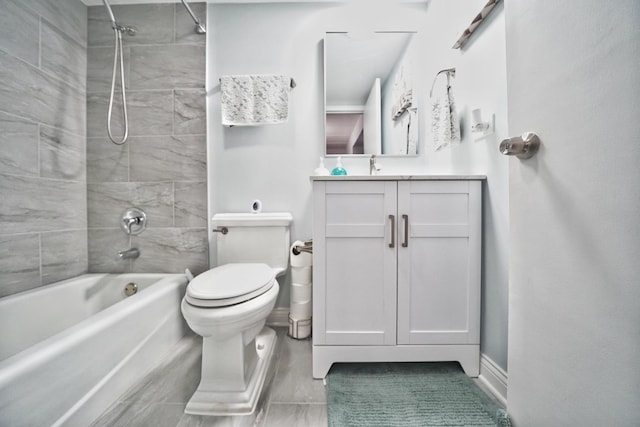 603 S River Rd Unit 2K, Des Plaines, IL 60016 - bathroom featuring toilet, vanity, and shower / bathtub combination