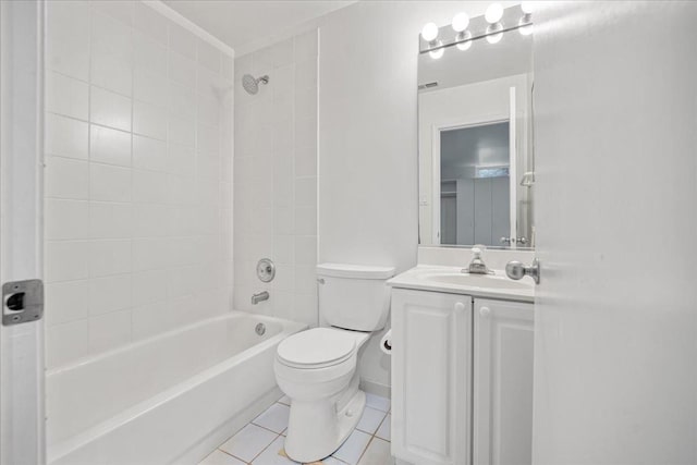 2847 N Wolcott Ave Unit D, Chicago, IL 60657 - bathroom featuring toilet, vanity, tile patterned floors, and bathing tub / shower combination