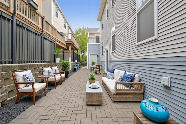2847 N Wolcott Ave Unit D, Chicago, IL 60657 - view of patio with an outdoor living space