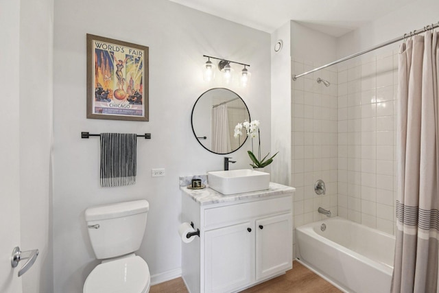 1111 S Wabash Ave Unit 1410, Chicago, IL 60605 - full bath featuring vanity, toilet, and shower / bath combo with shower curtain