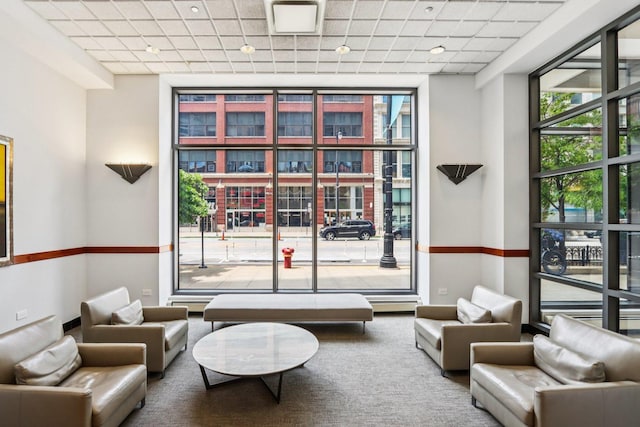 1111 S Wabash Ave Unit 1410, Chicago, IL 60605 - community lobby with a wall of windows