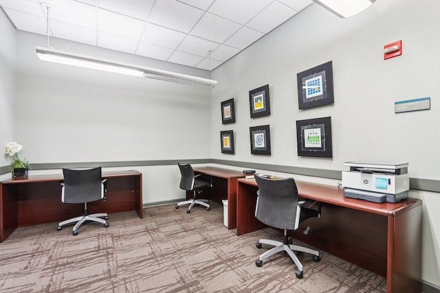 1111 S Wabash Ave Unit 1410, Chicago, IL 60605 - carpeted office with a paneled ceiling