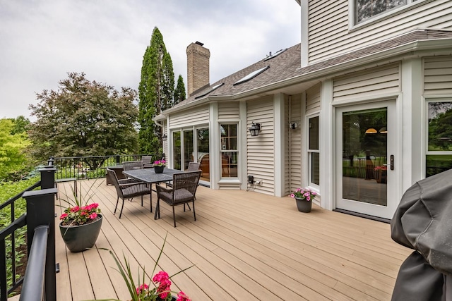 3N624 Ridgeview Ct, Saint Charles, IL 60175 - wooden terrace featuring outdoor dining area