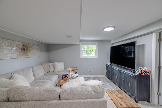 8106 W 89th Pl, Hickory Hills, IL 60457 - living room featuring light wood-style flooring and baseboards