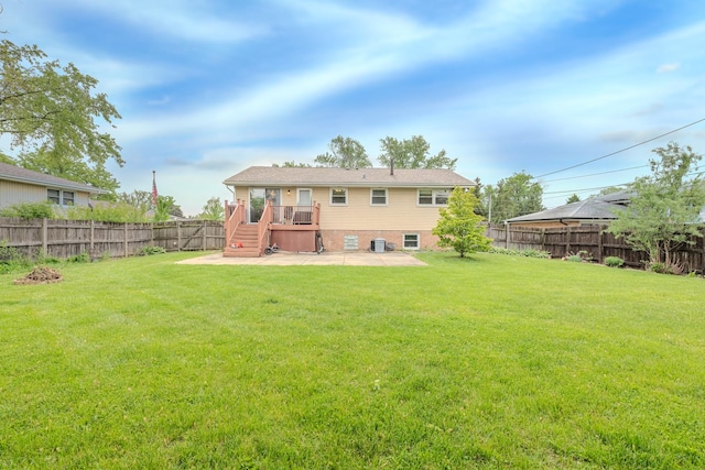 8106 W 89th Pl, Hickory Hills, IL 60457 - back of property with a patio, a deck, and central air condition unit
