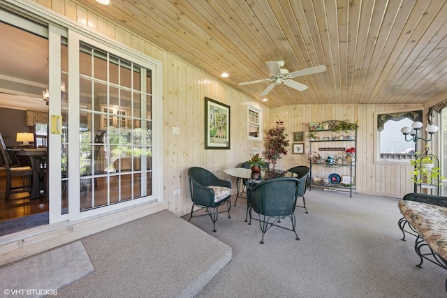 3S180 Cypress Dr, Glen Ellyn, IL 60137 - sunroom / solarium featuring ceiling fan