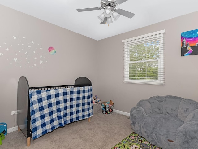 1811 Cumberland Dr, Plainfield, IL 60586 - carpeted bedroom featuring baseboards and a ceiling fan
