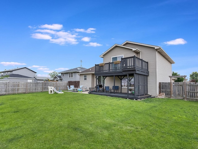 1811 Cumberland Dr, Plainfield, IL 60586 - back of property featuring a wooden deck and a patio area