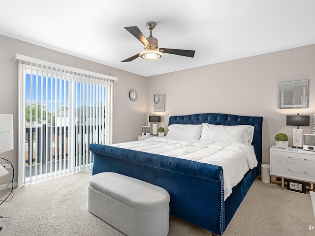 1811 Cumberland Dr, Plainfield, IL 60586 - carpeted bedroom with ceiling fan and access to exterior