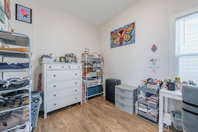 3331 S Ashland Ave, Chicago, IL 60608 - home office with plenty of natural light and light wood-style floors