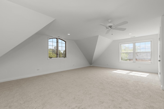 6972 W Imlay St, Chicago, IL 60631 - bonus room featuring carpet flooring, plenty of natural light, a ceiling fan, recessed lighting, and lofted ceiling