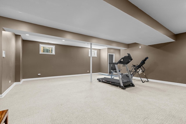 6972 W Imlay St, Chicago, IL 60631 - workout area featuring carpet flooring and recessed lighting