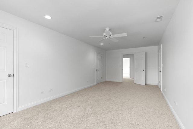 6972 W Imlay St, Chicago, IL 60631 - unfurnished room with recessed lighting, light colored carpet, and a ceiling fan