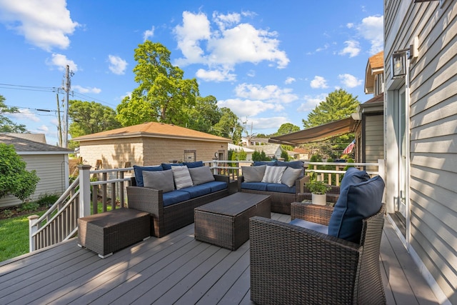6972 W Imlay St, Chicago, IL 60631 - wooden terrace with outdoor lounge area