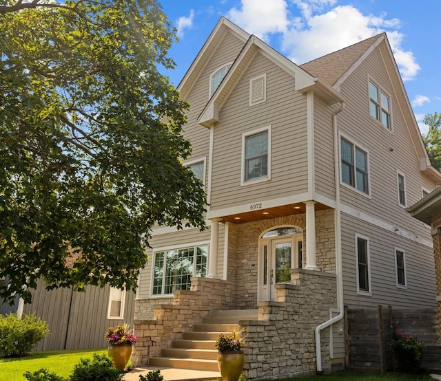 6972 W Imlay St, Chicago, IL 60631 - view of front facade featuring stone siding