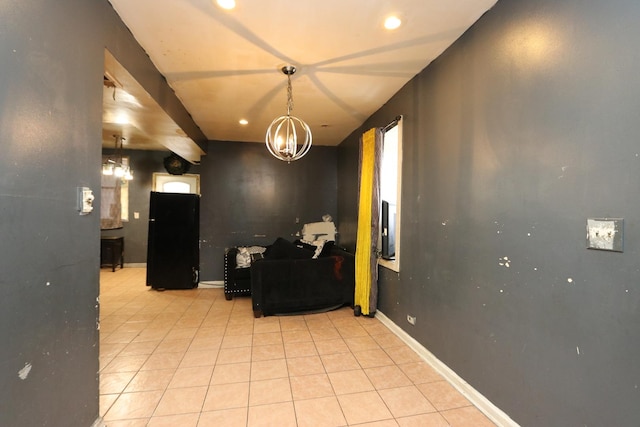 727 N Springfield Ave, Chicago, IL 60624 - dining area with light tile patterned floors, recessed lighting, and baseboards