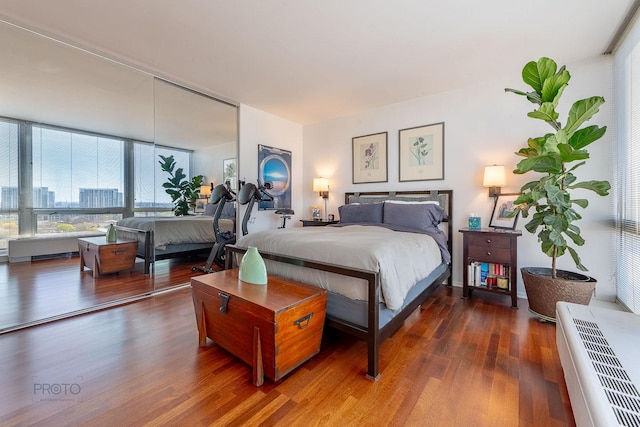 2400 N Lakeview Ave Unit 1706, Chicago, IL 60614 - bedroom featuring wood finished floors and a wall of windows