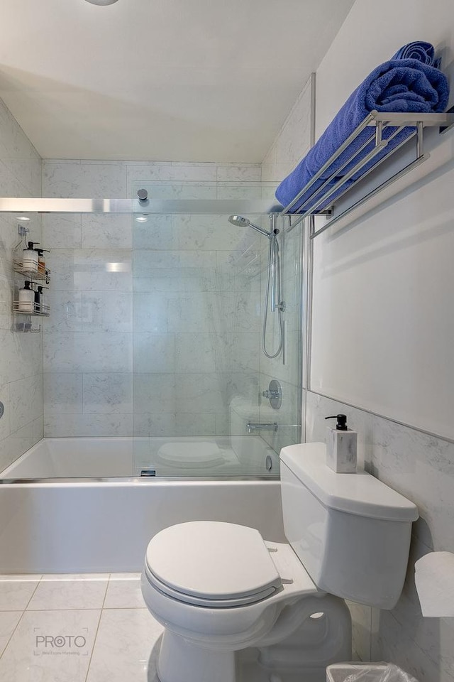 2400 N Lakeview Ave Unit 1706, Chicago, IL 60614 - bathroom with toilet, shower / bathtub combination, and tile patterned floors