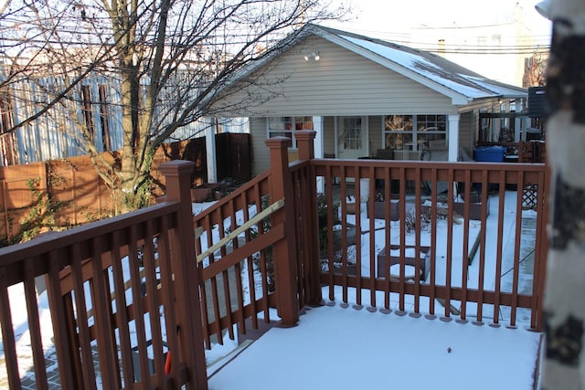 741 N Christiana Ave, Chicago, IL 60624 - view of snow covered deck
