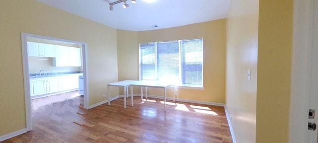 741 N Christiana Ave, Chicago, IL 60624 - unfurnished room with wood finished floors and a sink