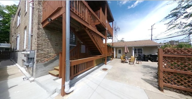 741 N Christiana Ave, Chicago, IL 60624 - view of patio / terrace with stairway