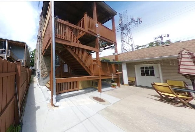 741 N Christiana Ave, Chicago, IL 60624 - view of patio with stairway and a deck