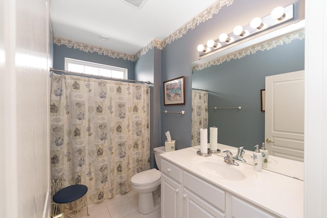 13391 Crestview Dr, Huntley, IL 60142 - full bath featuring tile patterned floors, vanity, and curtained shower