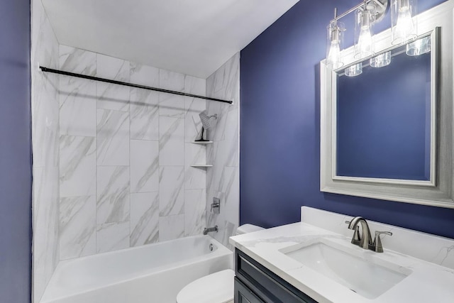 3505 Newcastle Rd, Waukegan, IL 60087 - full bathroom featuring vanity, toilet, and  shower combination