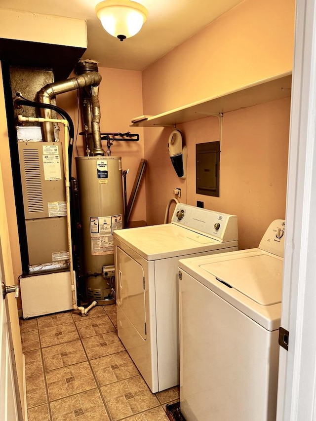 300 Pembridge Ln Unit D2, Schaumburg, IL 60193 - washroom with water heater, electric panel, and washing machine and clothes dryer