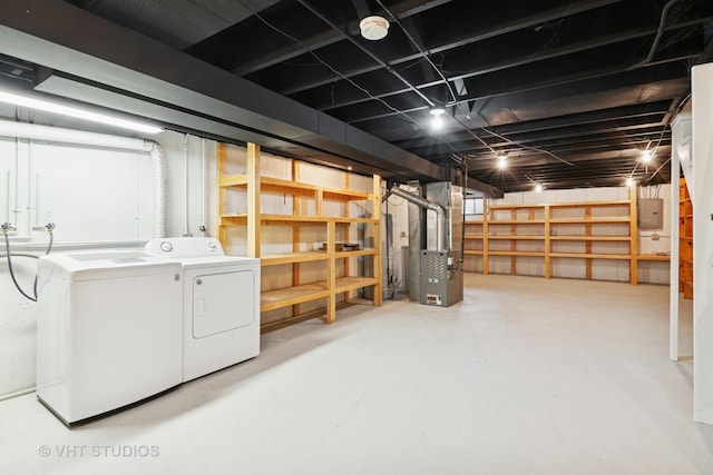 313 N Hale St, Wheaton, IL 60187 - unfinished below grade area with heating unit and separate washer and dryer