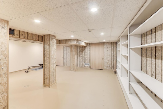 1314 Saint Johns Ave, Highland Park, IL 60035 - finished basement featuring recessed lighting and a drop ceiling