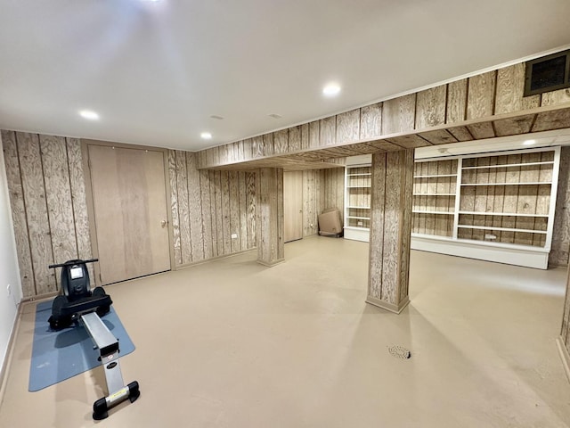 1314 Saint Johns Ave, Highland Park, IL 60035 - finished basement with wood walls